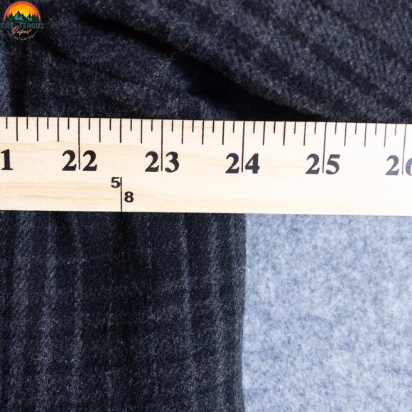 Old Navy Shacket Black Plaid Wool Blend Jacket Button Front Cabin Men's Size XL - Picture 5 of 10